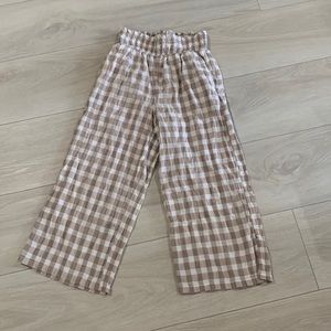 cute brown and white flowy pants